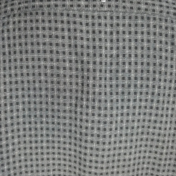 Arrow Checked Button Down Shirt Gray Black M - Picture 7 of 8